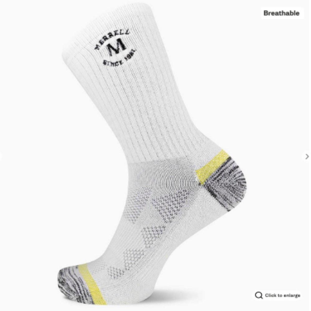 BRAND NEW Merrell MOAB Hiking crew Sock coolMax size small medium